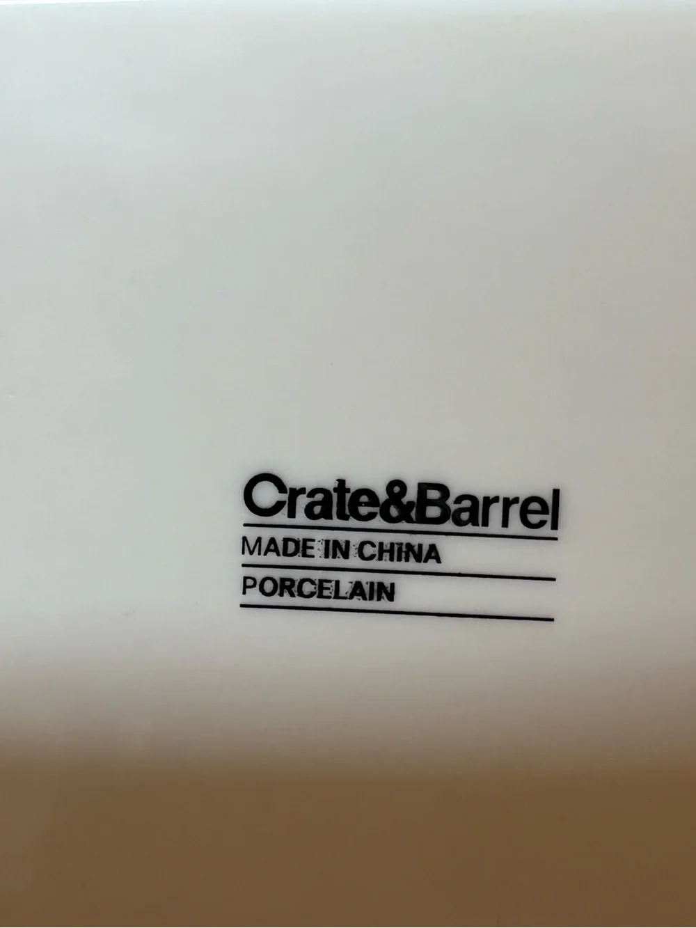 Crate&Barrel White Rectangular Ceramic Wall Plate